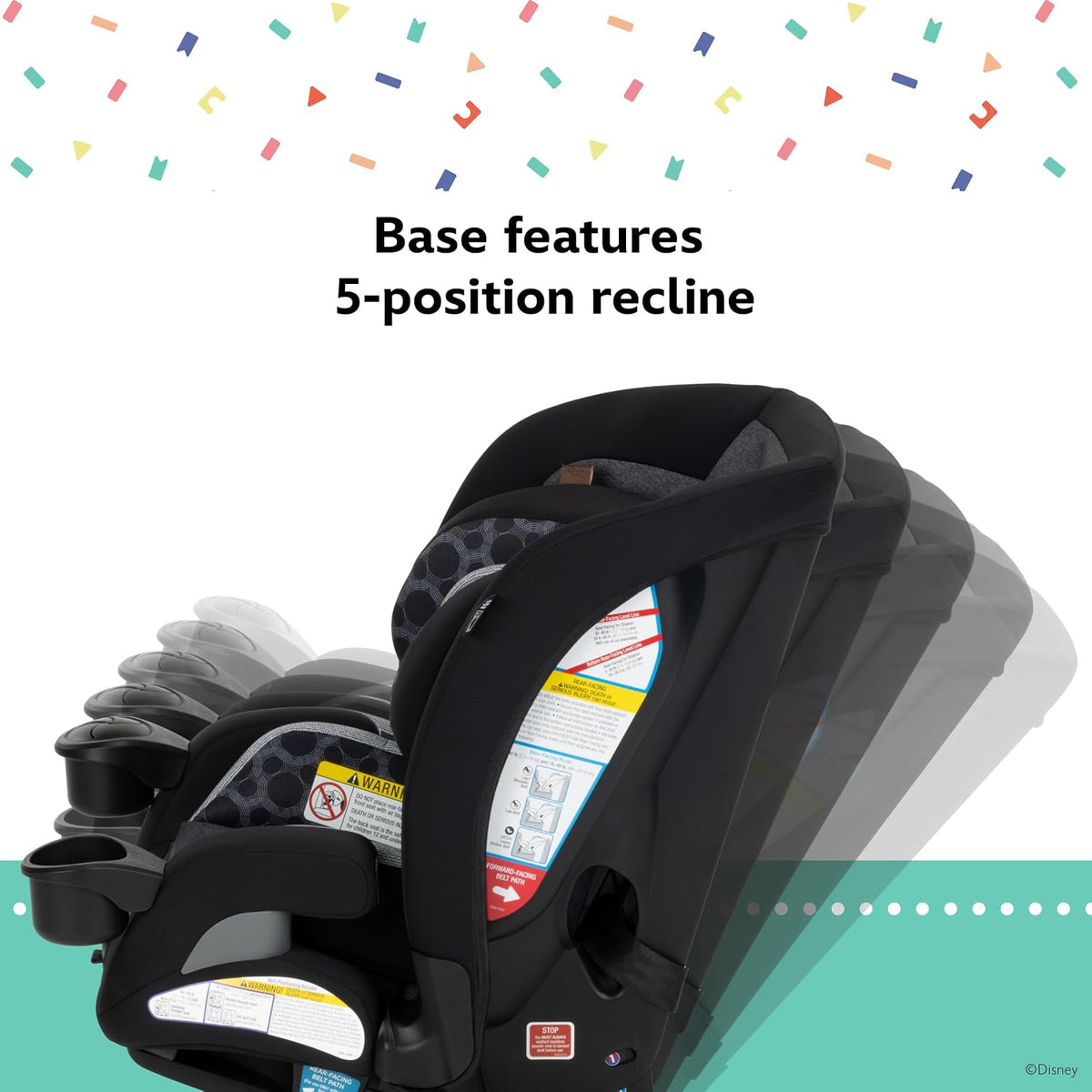 Baby EverSlim 4-in-1 Convertible Car Seat, Vintage Mickey Mouse