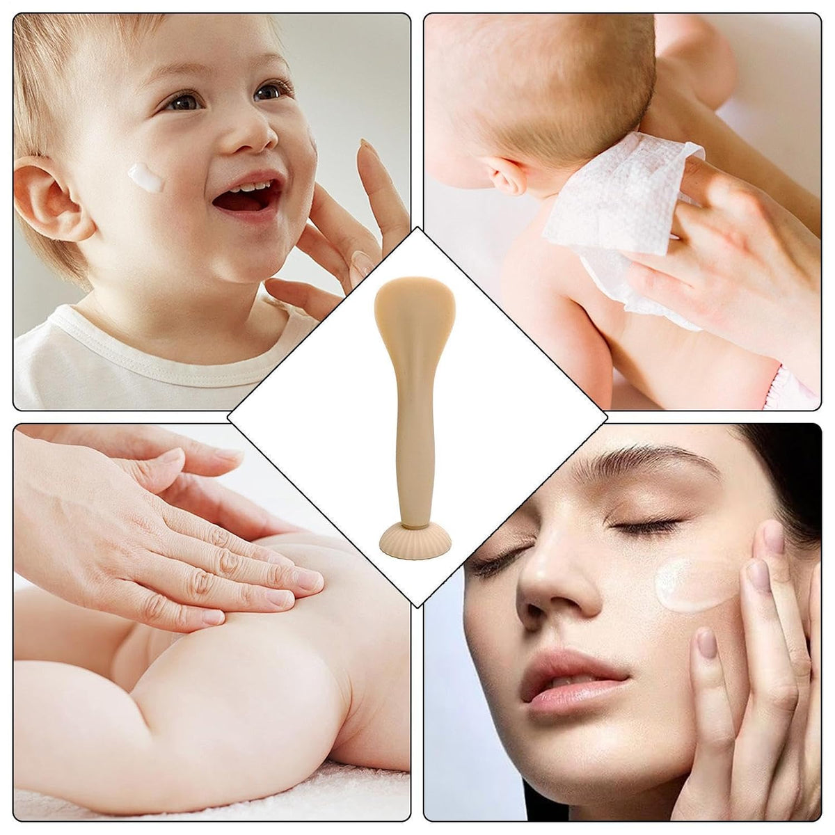 Diaper Cream Applicator Flexible Suction Base Infant Butt Brush Bum Brush