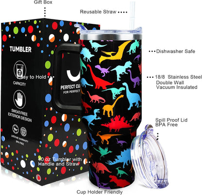Dental Assistant 40 oz Tumbler with Handle Straw Lid Leak Proof | Travel Coffee Mug Insulated Hot Cold Ice Christmas Mothers Day Birthday Gifts for Women Dental Assistant