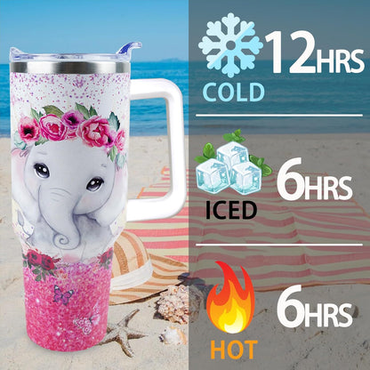 Dental Assistant 40 oz Tumbler with Handle Straw Lid Leak Proof | Travel Coffee Mug Insulated Hot Cold Ice Christmas Mothers Day Birthday Gifts for Women Dental Assistant