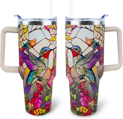 Dental Assistant 40 oz Tumbler with Handle Straw Lid Leak Proof | Travel Coffee Mug Insulated Hot Cold Ice Christmas Mothers Day Birthday Gifts for Women Dental Assistant