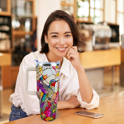 Dental Assistant 40 oz Tumbler with Handle Straw Lid Leak Proof | Travel Coffee Mug Insulated Hot Cold Ice Christmas Mothers Day Birthday Gifts for Women Dental Assistant