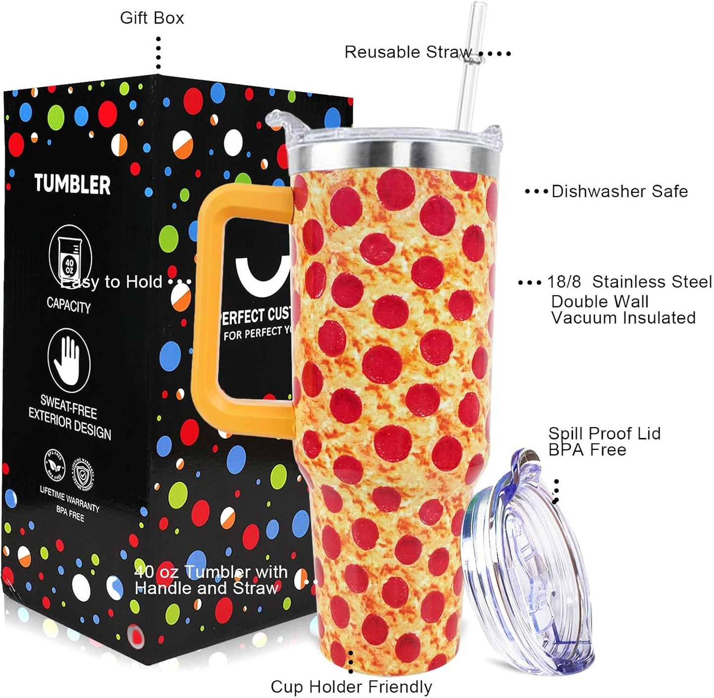Dental Assistant 40 oz Tumbler with Handle Straw Lid Leak Proof | Travel Coffee Mug Insulated Hot Cold Ice Christmas Mothers Day Birthday Gifts for Women Dental Assistant