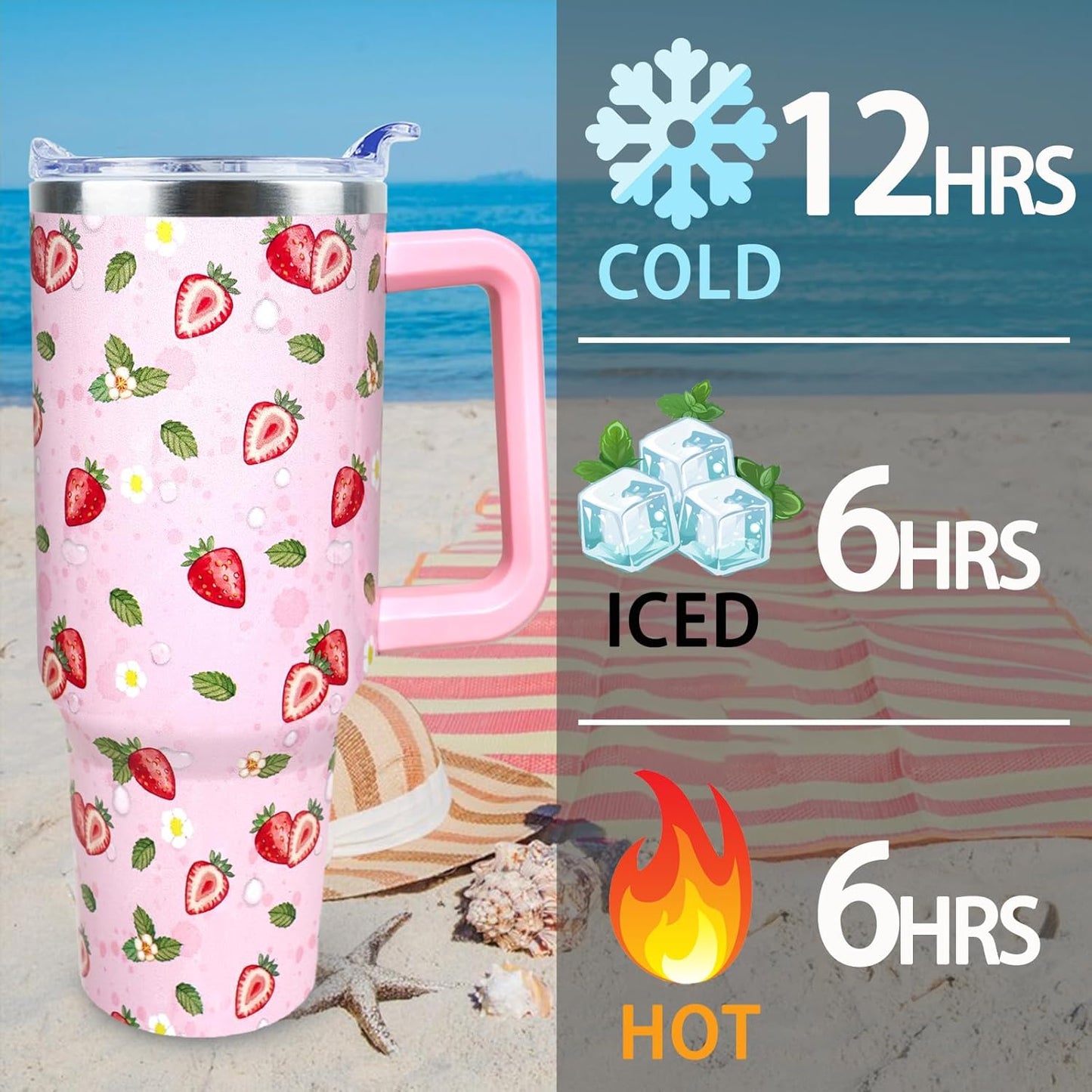Dental Assistant 40 oz Tumbler with Handle Straw Lid Leak Proof | Travel Coffee Mug Insulated Hot Cold Ice Christmas Mothers Day Birthday Gifts for Women Dental Assistant