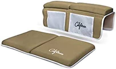 Blue Bath Kneeler and Elbow Rest Bundle (22"x11"x1.5") Cushion Protection for Parents During Baby Bath Tub Time (Blue)