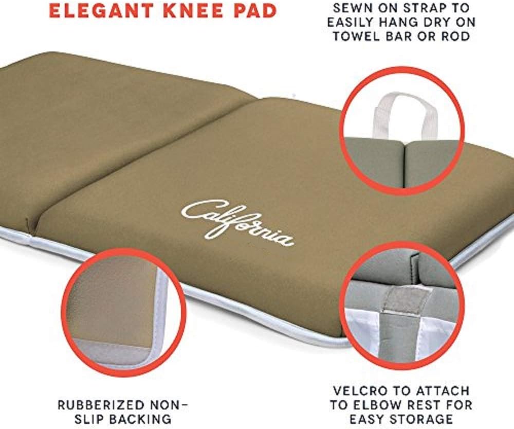 Blue Bath Kneeler and Elbow Rest Bundle (22"x11"x1.5") Cushion Protection for Parents During Baby Bath Tub Time (Blue)