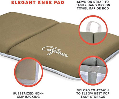 Blue Bath Kneeler and Elbow Rest Bundle (22"x11"x1.5") Cushion Protection for Parents During Baby Bath Tub Time (Blue)