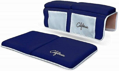 Blue Bath Kneeler and Elbow Rest Bundle (22"x11"x1.5") Cushion Protection for Parents During Baby Bath Tub Time (Blue)