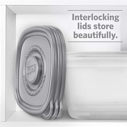 Glad GladWare Home Mini Round Food Storage Containers - Small Meal Container Holds up to 4 Ounces of Food - Lock Tight Seal, 8 Count