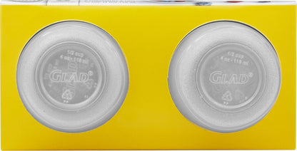 Glad GladWare Home Mini Round Food Storage Containers - Small Meal Container Holds up to 4 Ounces of Food - Lock Tight Seal, 8 Count
