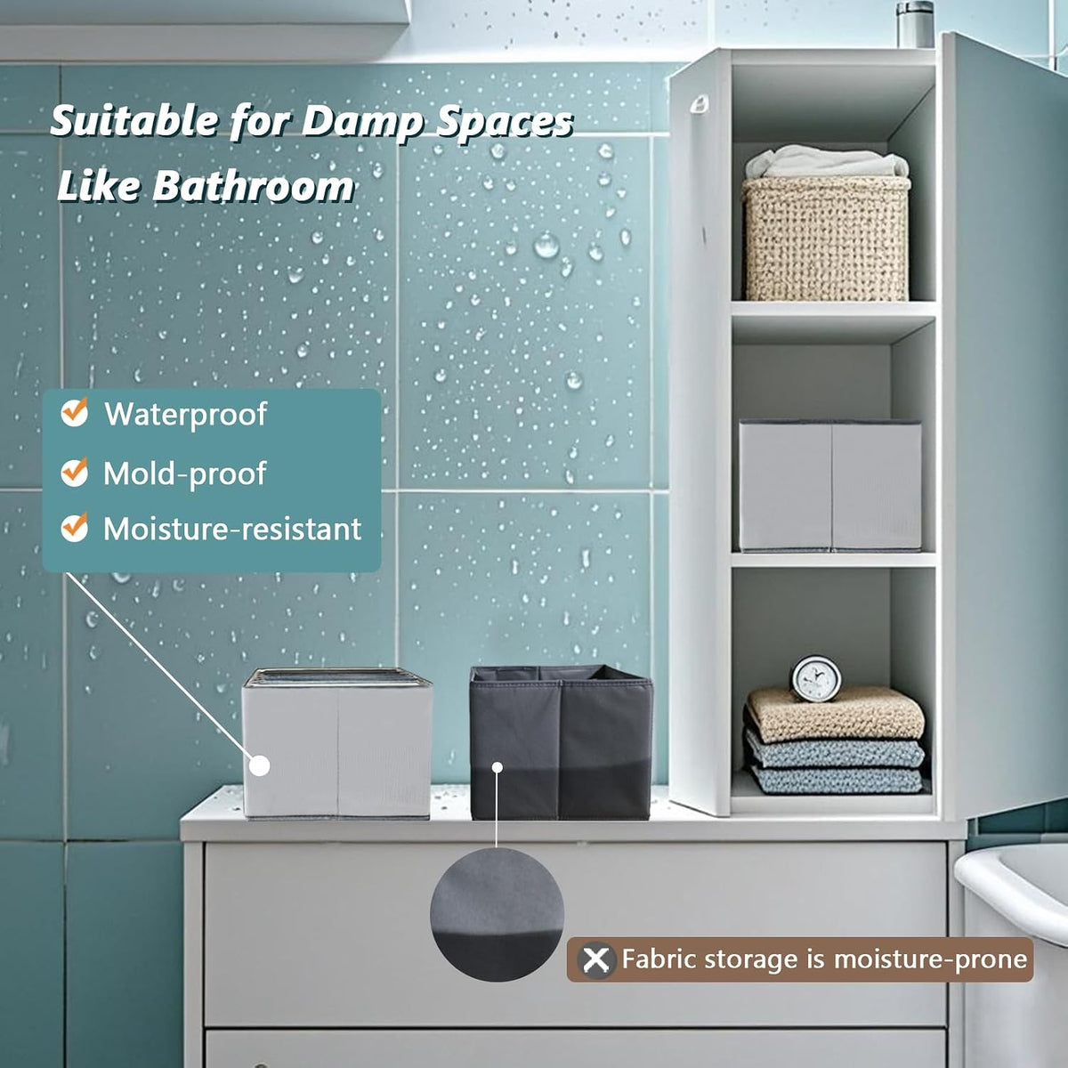7-Grid Closet Organizers and Storage Bins with Dividers for Clothes