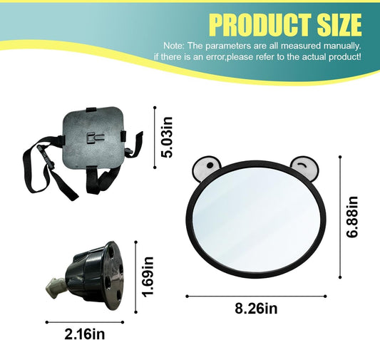 Baby Car Mirror, Rear Facing Backseat Infant View Accessory (Black)