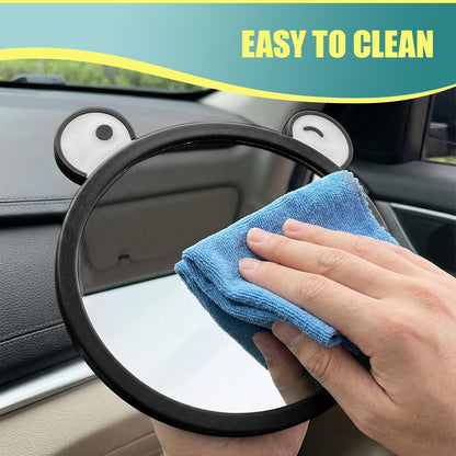 Baby Car Mirror, Rear Facing Backseat Infant View Accessory (Black)