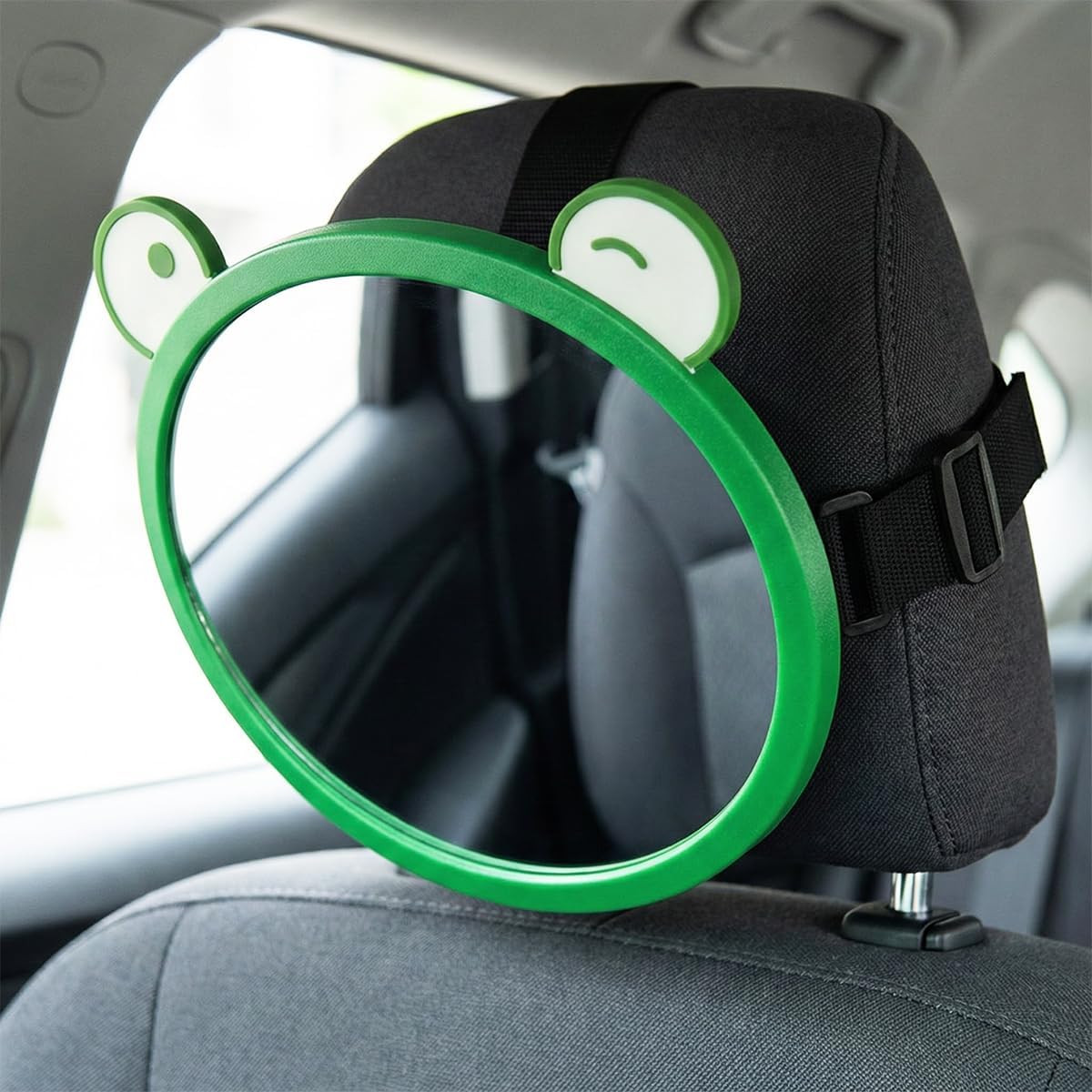 Baby Car Mirror, Rear Facing Backseat Infant View Accessory (Black)