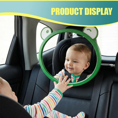 Baby Car Mirror, Rear Facing Backseat Infant View Accessory (Black)