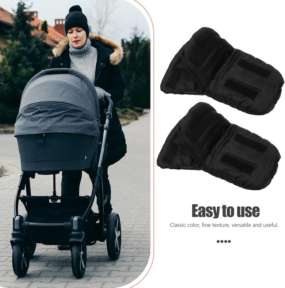 Stroller Hand Warmers Windproof and Insulated Mittens for Cold Weather Material Comfortable and Convenient Design for Parents The Go