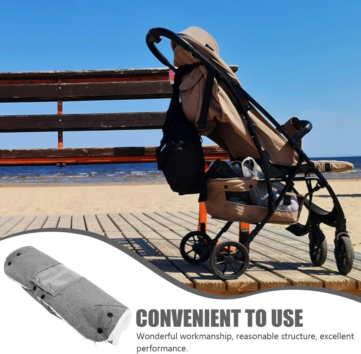 Stroller Hand Warmers Windproof and Insulated Mittens for Cold Weather Material Comfortable and Convenient Design for Parents The Go