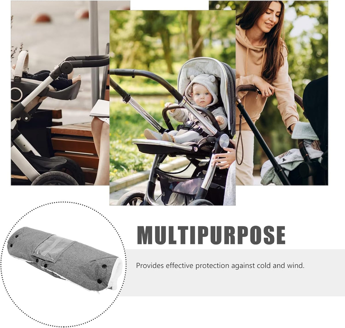 Stroller Hand Warmers Windproof and Insulated Mittens for Cold Weather Material Comfortable and Convenient Design for Parents The Go