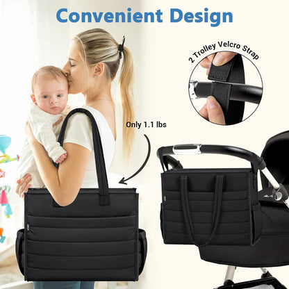 Diaper Bag Tote for Baby, Large Hospital Mommy Bag for Labor Delivery