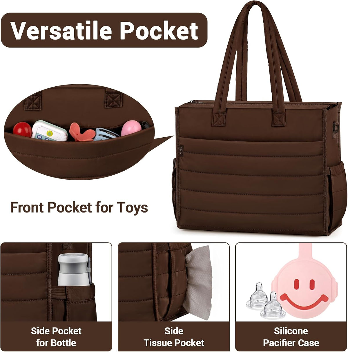 Diaper Bag Tote for Baby, Large Hospital Mommy Bag for Labor Delivery