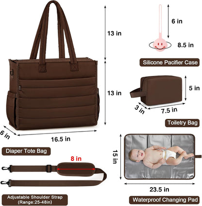 Diaper Bag Tote for Baby, Large Hospital Mommy Bag for Labor Delivery