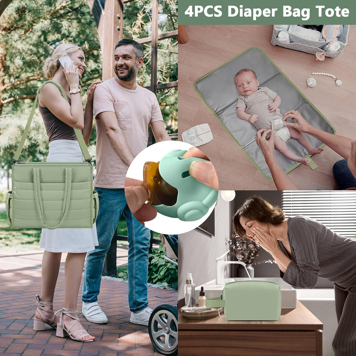 Diaper Bag Tote for Baby, Large Hospital Mommy Bag for Labor Delivery
