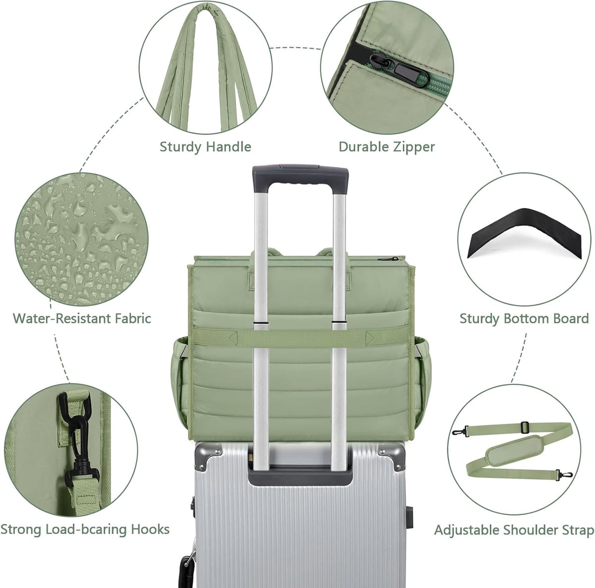 Diaper Bag Tote for Baby, Large Hospital Mommy Bag for Labor Delivery