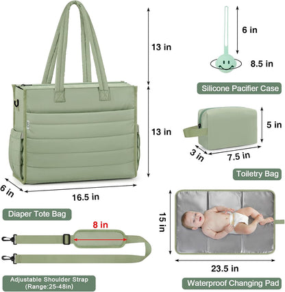 Diaper Bag Tote for Baby, Large Hospital Mommy Bag for Labor Delivery
