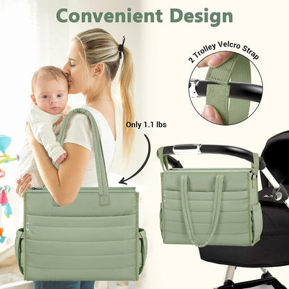 Diaper Bag Tote for Baby, Large Hospital Mommy Bag for Labor Delivery