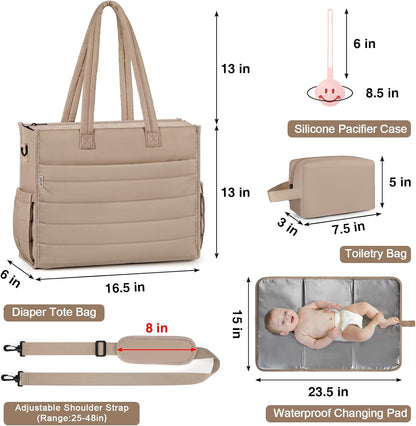 Diaper Bag Tote for Baby, Large Hospital Mommy Bag for Labor Delivery