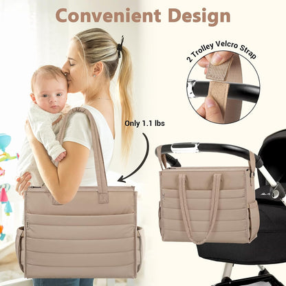 Diaper Bag Tote for Baby, Large Hospital Mommy Bag for Labor Delivery