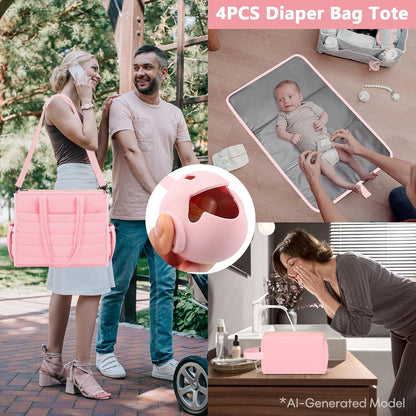 Diaper Bag Tote for Baby, Large Hospital Mommy Bag for Labor Delivery