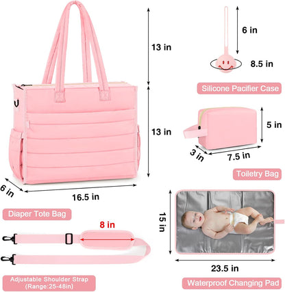 Diaper Bag Tote for Baby, Large Hospital Mommy Bag for Labor Delivery