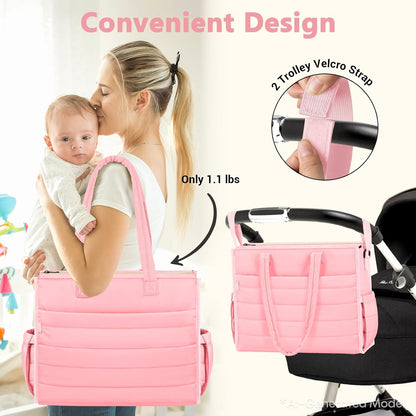 Diaper Bag Tote for Baby, Large Hospital Mommy Bag for Labor Delivery