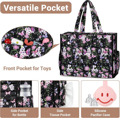 Diaper Bag Tote for Baby, Large Hospital Mommy Bag for Labor Delivery