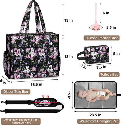 Diaper Bag Tote for Baby, Large Hospital Mommy Bag for Labor Delivery