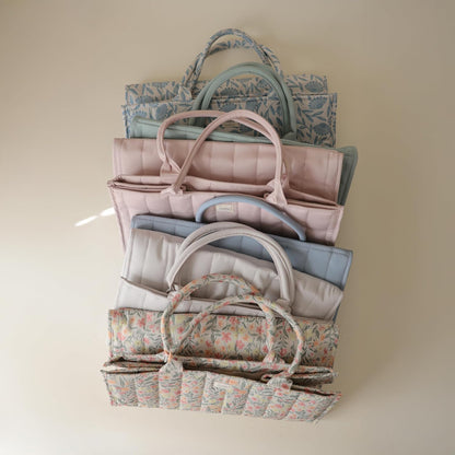 Baby Diaper Caddy | Newborn Essentials Organizer (Pastel Blooms)