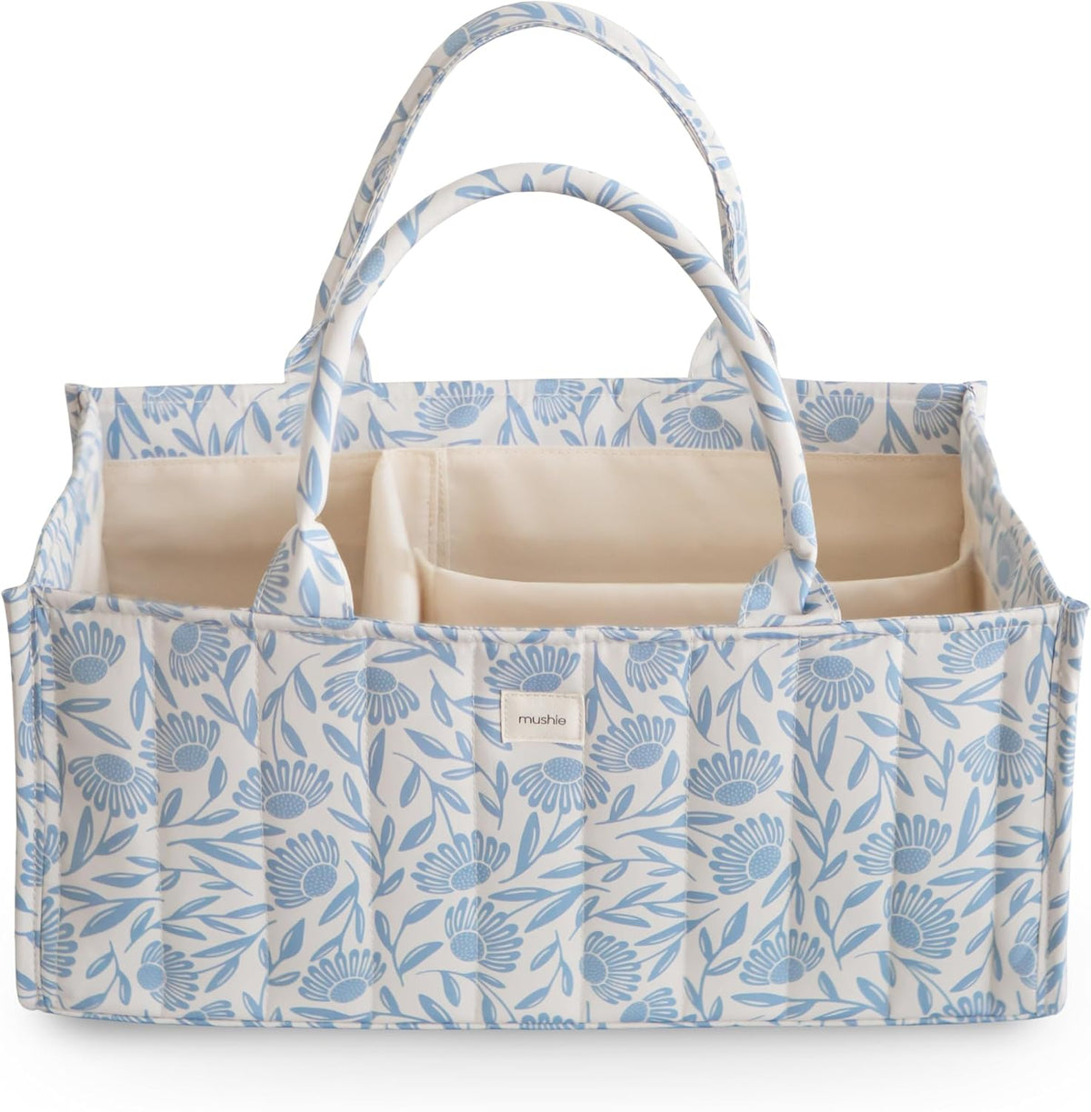 Baby Diaper Caddy | Newborn Essentials Organizer (Pastel Blooms)