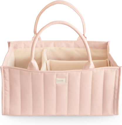 Baby Diaper Caddy | Newborn Essentials Organizer (Pastel Blooms)