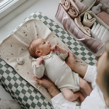 Baby Diaper Caddy | Newborn Essentials Organizer (Pastel Blooms)
