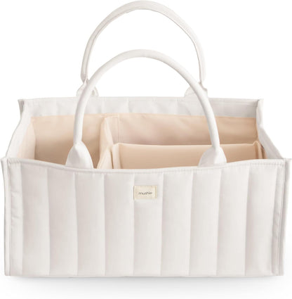 Baby Diaper Caddy | Newborn Essentials Organizer (Pastel Blooms)