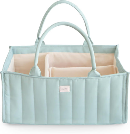 Baby Diaper Caddy | Newborn Essentials Organizer (Pastel Blooms)