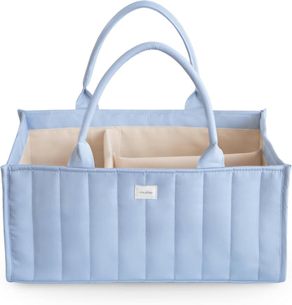 Baby Diaper Caddy | Newborn Essentials Organizer (Pastel Blooms)