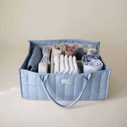 Baby Diaper Caddy | Newborn Essentials Organizer (Pastel Blooms)