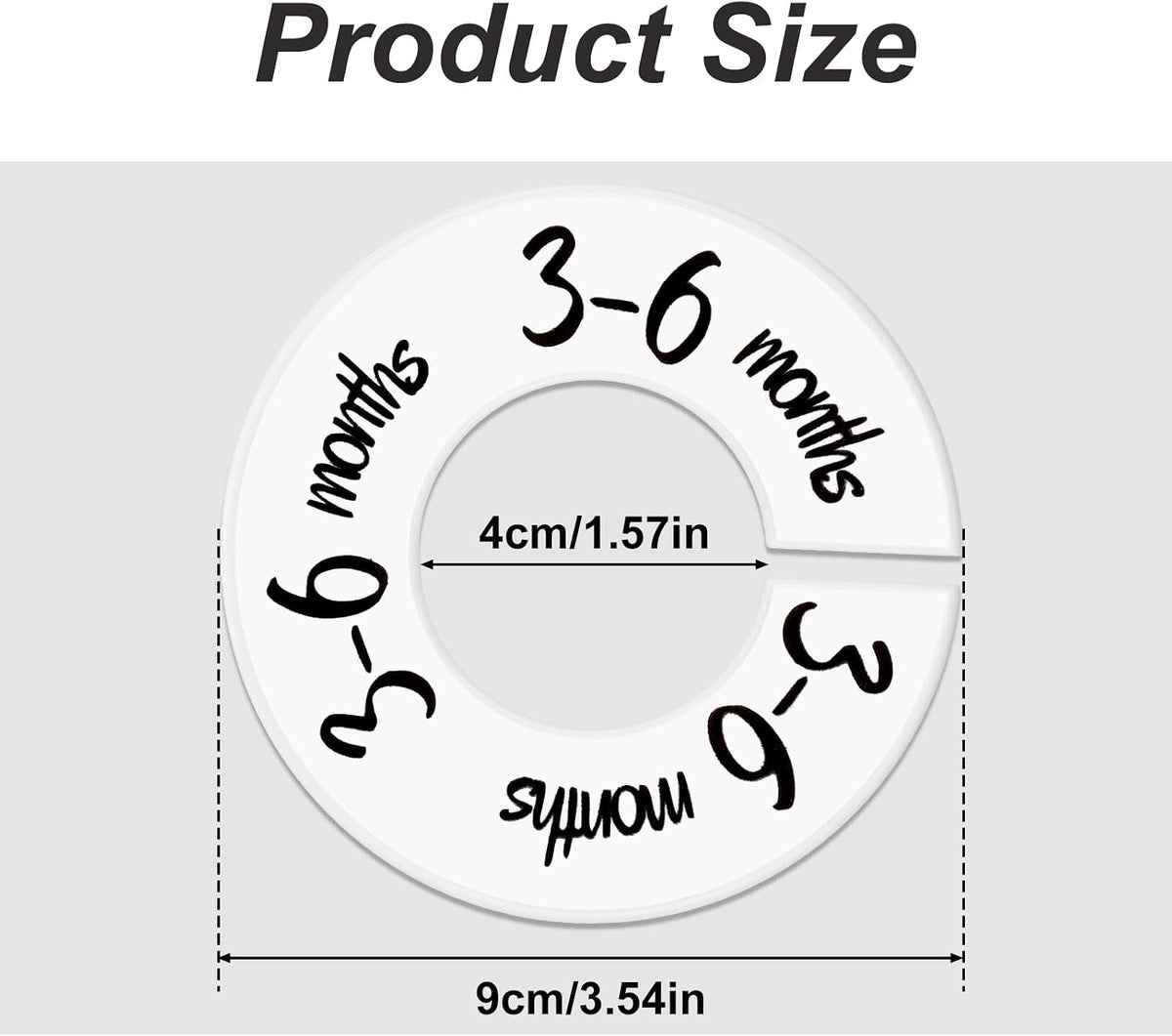 Baby Closet Dividers 6 Pack, Unisex Nursery Closet Organizer, White