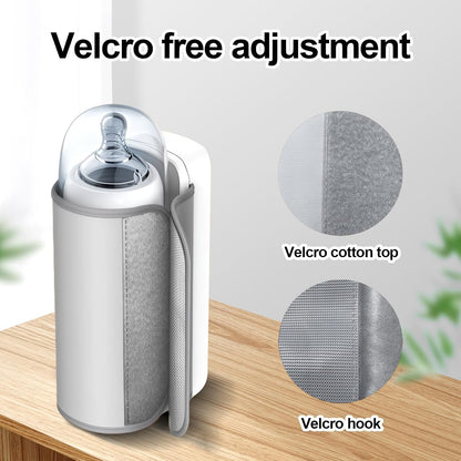 Portable Baby Bottle Warmer for Travel, Cordless Baby Bottle Warmer for Breastmilk and Formula, Rechargeable Bottle Warmer On The Go, Bottle Warmer with Temperature Control, LED Display