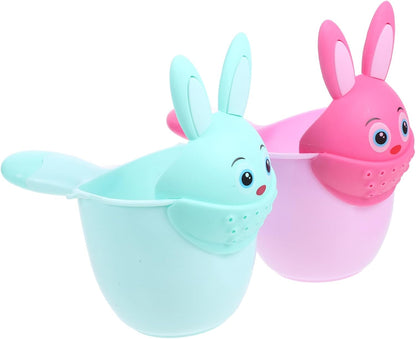 2 Pack Baby Bath Rinser Cup Set for Hair Washing, PP Animal Design