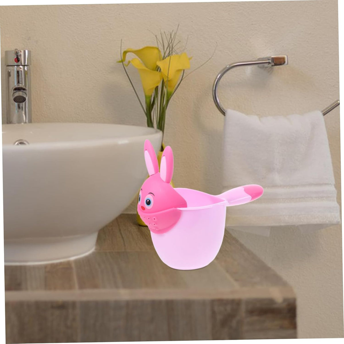 2 Pack Baby Bath Rinser Cup Set for Hair Washing, PP Animal Design