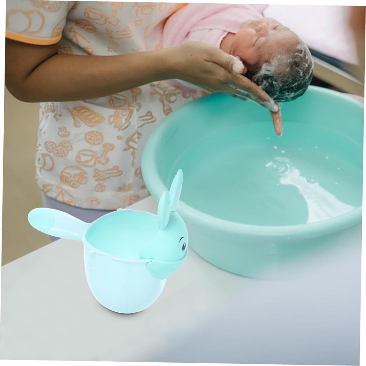 2 Pack Baby Bath Rinser Cup Set for Hair Washing, PP Animal Design