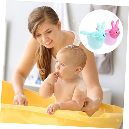 2 Pack Baby Bath Rinser Cup Set for Hair Washing, PP Animal Design